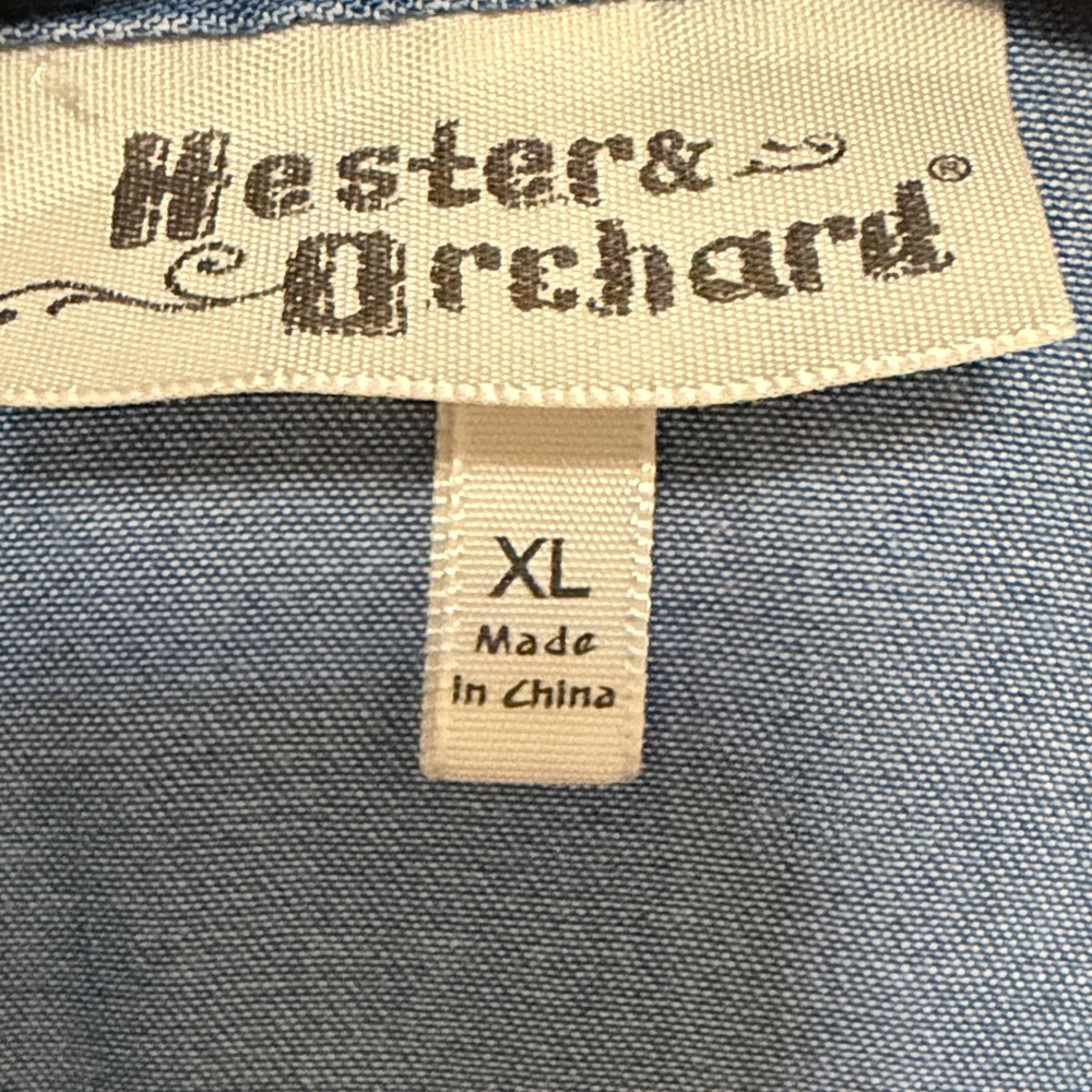 Universal Thread Indigo Button-Down Shirt - Picture 2 of 5